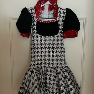 Chic Kids Dance Costume in Black, White, and Red